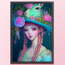 Load image into Gallery viewer, Yishu - Girl And Flowers - 40*60CM 11CT 3 Stamped Cross Stitch
