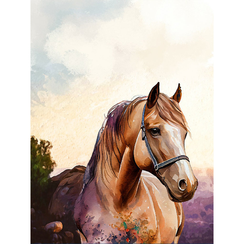 Horse 30*40CM(Canvas) Full Round Drill Diamond Painting