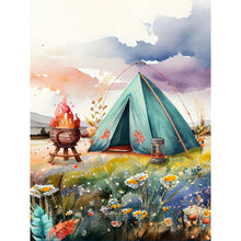 Load image into Gallery viewer, Camping 30*40CM(Canvas) Full Round Drill Diamond Painting
