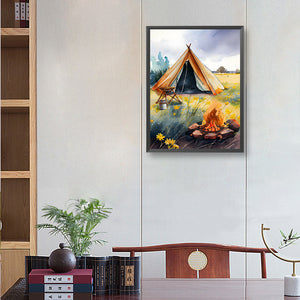 Camping 30*40CM(Canvas) Full Round Drill Diamond Painting