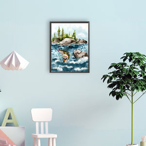 Perch 30*40CM(Canvas) Full Round Drill Diamond Painting