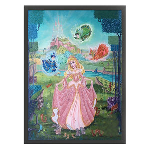 Yishu - Disney Princess Cinderella - 50*60CM 11CT 3 Stamped Cross Stitch
