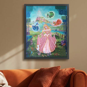 Yishu - Disney Princess Cinderella - 50*60CM 11CT 3 Stamped Cross Stitch