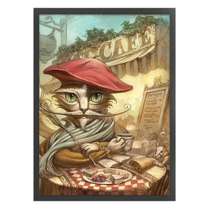 Yishu - Cat - 50*65CM 11CT 3 Stamped Cross Stitch