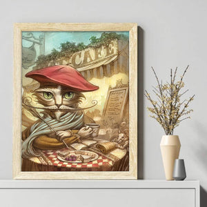 Yishu - Cat - 50*65CM 11CT 3 Stamped Cross Stitch