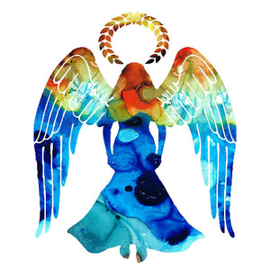Angel Girl Logo 30*40CM(Canvas) Full Round Drill Diamond Painting