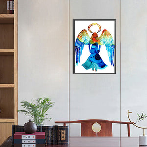 Angel Girl Logo 30*40CM(Canvas) Full Round Drill Diamond Painting