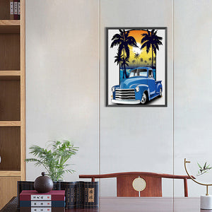 Car 30*40CM(Canvas) Full Round Drill Diamond Painting
