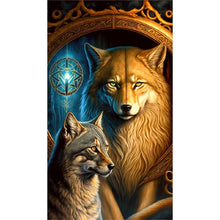 Load image into Gallery viewer, Wolf And Child 40*70CM(Canvas) Full Round Drill Diamond Painting
