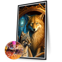 Load image into Gallery viewer, Wolf And Child 40*70CM(Canvas) Full Round Drill Diamond Painting

