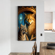 Load image into Gallery viewer, Wolf And Child 40*70CM(Canvas) Full Round Drill Diamond Painting
