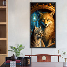 Load image into Gallery viewer, Wolf And Child 40*70CM(Canvas) Full Round Drill Diamond Painting
