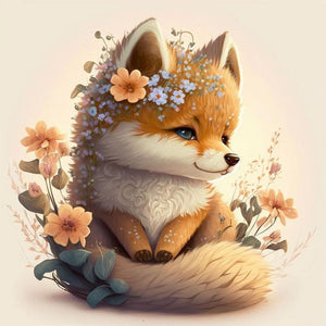 Fox 30*30CM(Canvas) Full Round Drill Diamond Painting