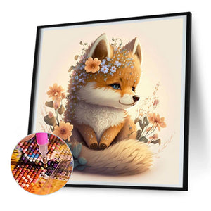 Fox 30*30CM(Canvas) Full Round Drill Diamond Painting