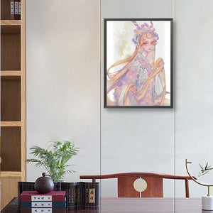 Peking Opera 30*40CM(Canvas) Full Round Drill Diamond Painting
