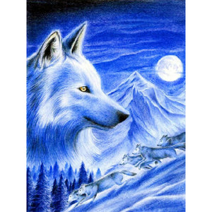 Wolf Head 30*40CM(Canvas) Full Round Drill Diamond Painting