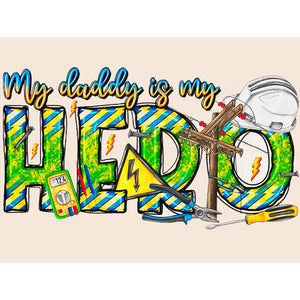 My Dad Is My Hero 40*30CM(Canvas) Full Round Drill Diamond Painting