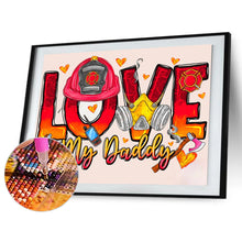 Load image into Gallery viewer, Love My Firefighter Dad 40*30CM(Canvas) Full Round Drill Diamond Painting

