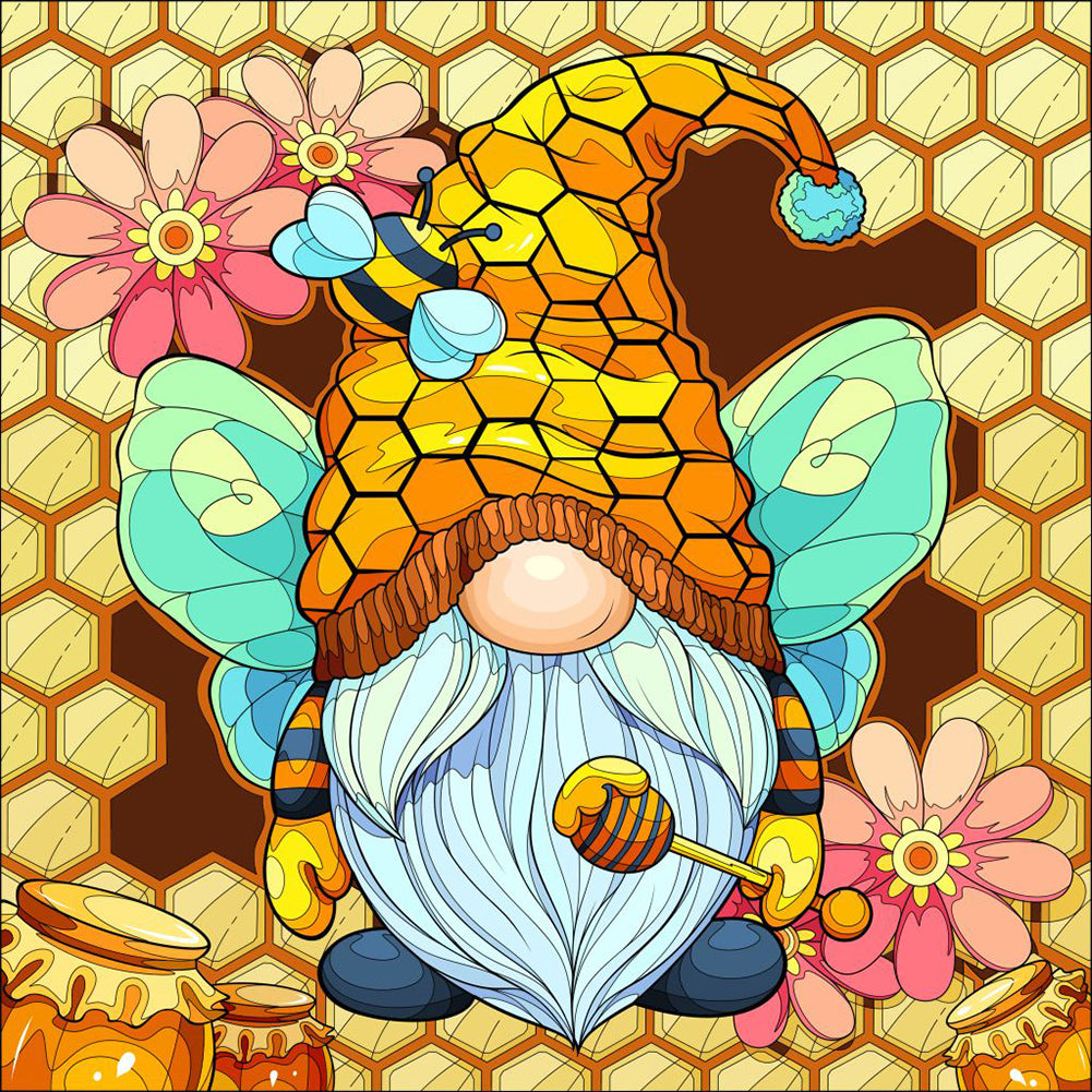 Gnome Gathering Honey 30*30CM(Canvas) Full Round Drill Diamond Painting