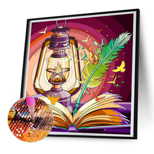 Books 30*30CM(Canvas) Full Round Drill Diamond Painting