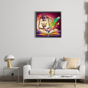 Books 30*30CM(Canvas) Full Round Drill Diamond Painting