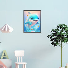Load image into Gallery viewer, Playful Dolphin 30*40CM(Canvas) Full Round Drill Diamond Painting
