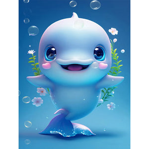 Happy Dolphin 30*40CM(Canvas) Full Round Drill Diamond Painting