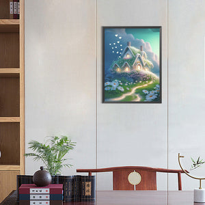 Multi-Story House 30*40CM(Canvas) Full Round Drill Diamond Painting