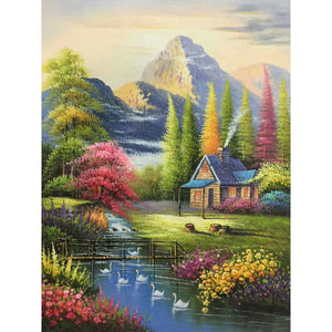 Landscape 30*40CM(Canvas) Full Round Drill Diamond Painting