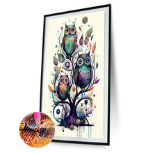 Load image into Gallery viewer, Owl 30*50CM(Canvas) Full Round Drill Diamond Painting
