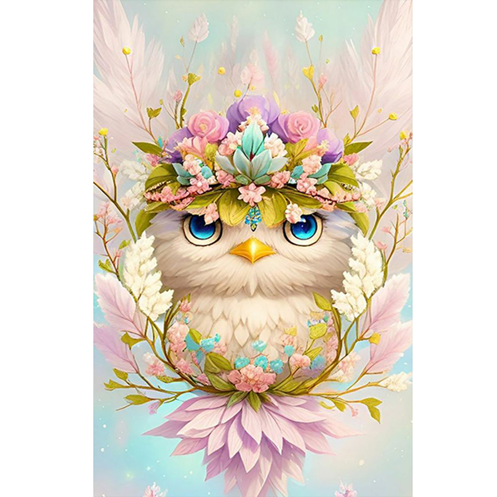 Owl 30*50CM(Canvas) Full Round Drill Diamond Painting