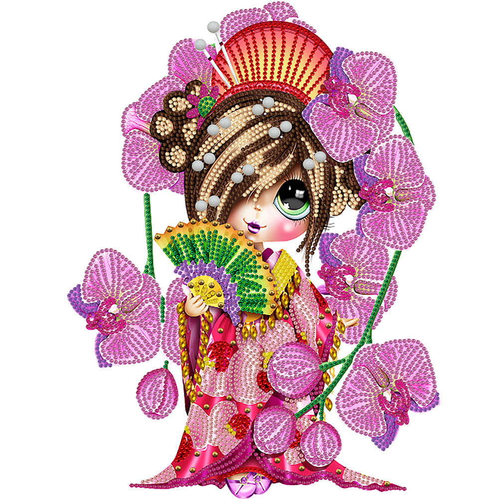 Little Girl 30*40CM(Canvas) Partial Special Shaped Drill Diamond Painting