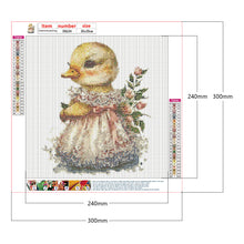 Load image into Gallery viewer, Duckling In A Dress 30*30CM(Canvas) Full Round Drill Diamond Painting
