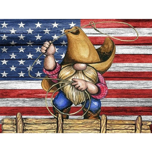 Cowboy Gnome 40*30CM(Canvas) Full Round Drill Diamond Painting