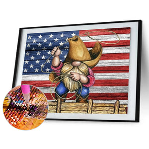 Cowboy Gnome 40*30CM(Canvas) Full Round Drill Diamond Painting