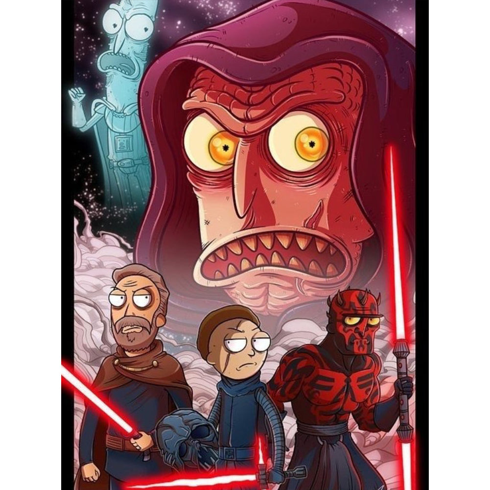 Rick And Morty 30*40CM(Canvas) Full Round Drill Diamond Painting