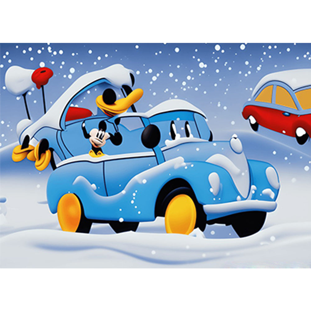 Disney Mickey And Minnie Mouse 40*30CM(Canvas) Full Round Drill Diamond Painting