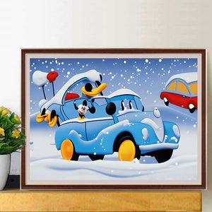 Disney Mickey And Minnie Mouse 40*30CM(Canvas) Full Round Drill Diamond Painting