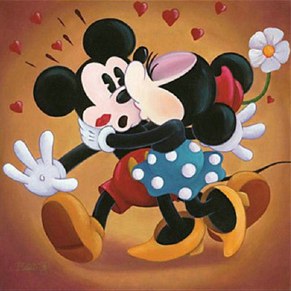 Mickey Mouse And Minnie Mouse 50*50CM(Picture) Full Square Drill Diamond Painting