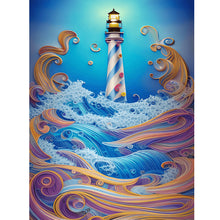 Load image into Gallery viewer, Lighthouse Quilling 30*40CM(Canvas) Full Round Drill Diamond Painting
