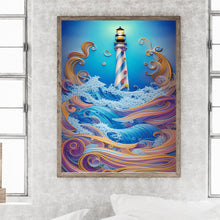 Load image into Gallery viewer, Lighthouse Quilling 30*40CM(Canvas) Full Round Drill Diamond Painting
