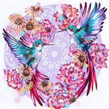 Load image into Gallery viewer, Hummingbird Under Flowers 30*30CM(Canvas) Full Round Drill Diamond Painting
