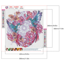 Load image into Gallery viewer, Hummingbird Under Flowers 30*30CM(Canvas) Full Round Drill Diamond Painting
