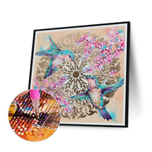 Load image into Gallery viewer, Hummingbird Among Flowers 30*30CM(Canvas) Full Round Drill Diamond Painting
