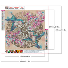 Load image into Gallery viewer, Hummingbird Among Flowers 30*30CM(Canvas) Full Round Drill Diamond Painting
