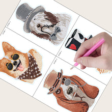 Load image into Gallery viewer, 4pcs Dog DIY Diamond Mosaic Stickers Kits Handmade for Kids Beginner Children
