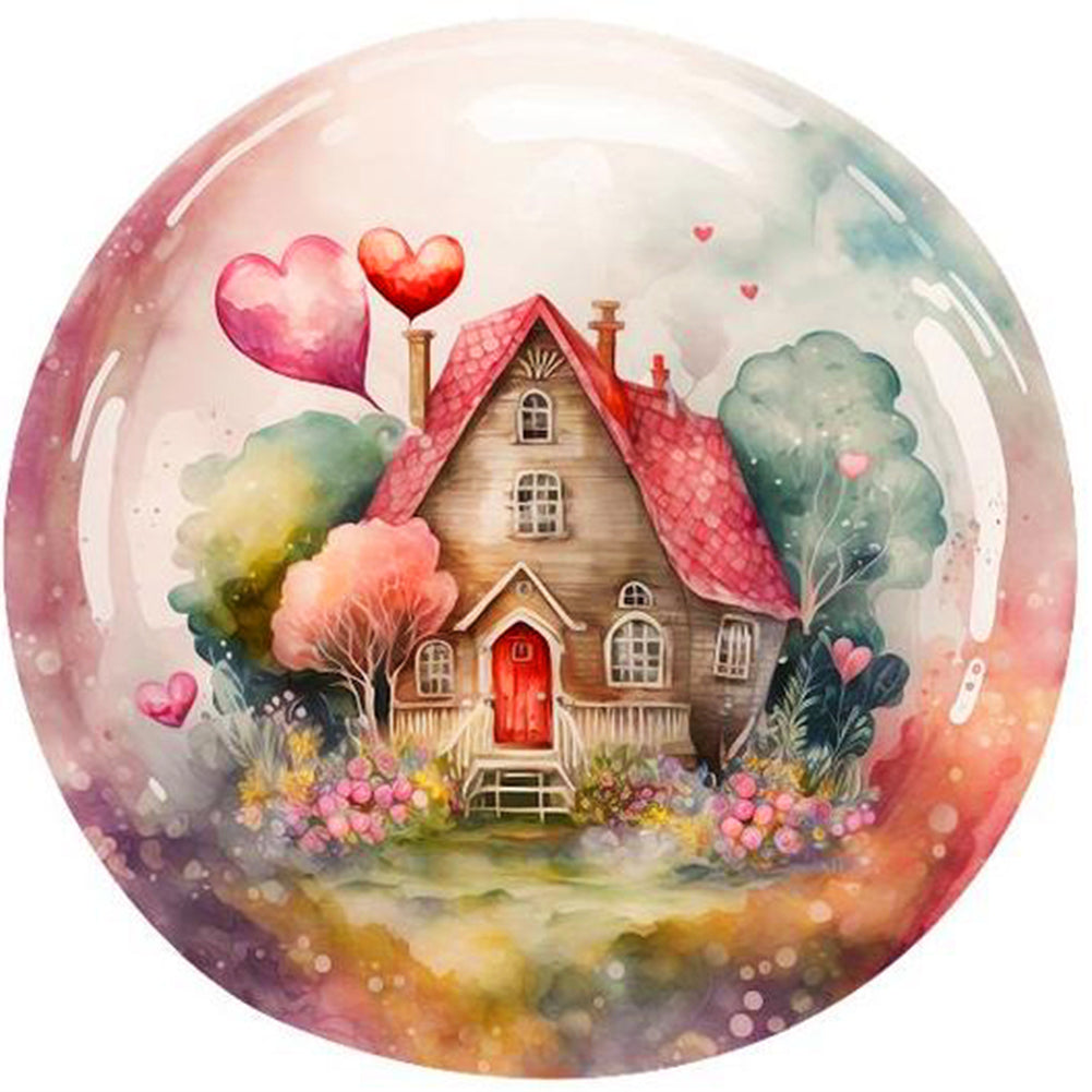 House In The Forest 30*30CM(Canvas) Full Round Drill Diamond Painting