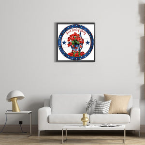 Independence Day Dollar 40*40CM(Canvas) Full Round Drill Diamond Painting