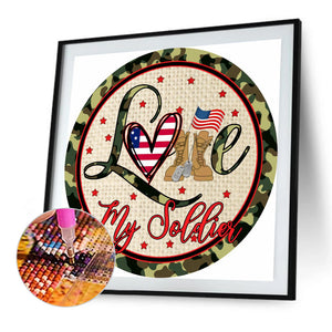 Independence Day Dollar 40*40CM(Canvas) Full Round Drill Diamond Painting