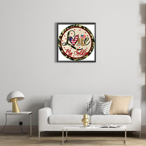 Independence Day Dollar 40*40CM(Canvas) Full Round Drill Diamond Painting